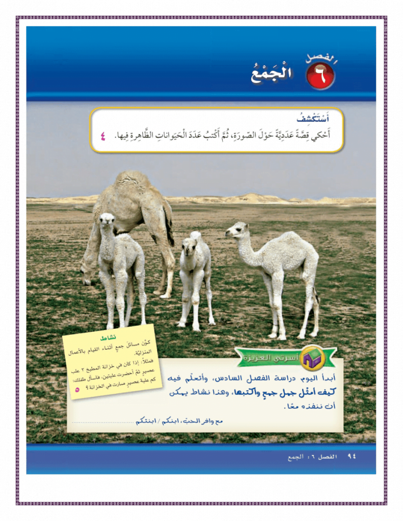 الفصل السادس الجمع – المنهاج السعودي