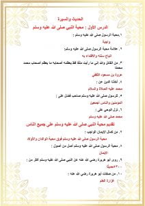 ملخص حديث سادس ابتدائي الفصل الثاني – المنهاج السعودي