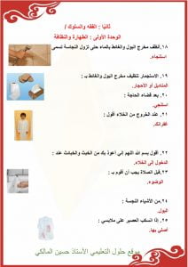 ملخص فقه اول ابتدائي الفصل الثاني – المنهاج السعودي