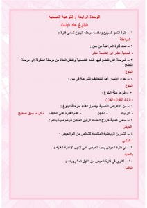 ملخص تربية اسرية اول متوسط الفصل الثاني – المنهاج السعودي