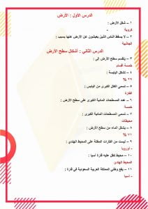 ملخص اجتماعيات رابع ابتدائي الفصل الثاني – المنهاج السعودي