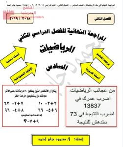 المراجعة النهائية للفصل الدراسي الثاني
