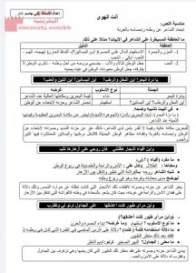 أنت الهوى ملخص الإجابة