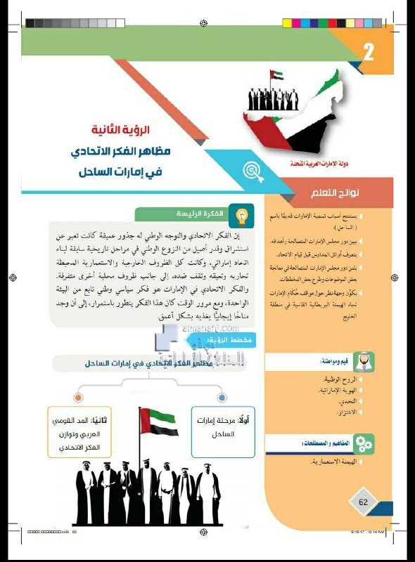 حل درس مظاهر الفكر الاتحادي في إمارات الساحل, (اجتماعيات) العاشر العام