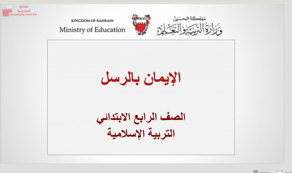 عرض بوربوينت لدرس الإيمان بالرسل