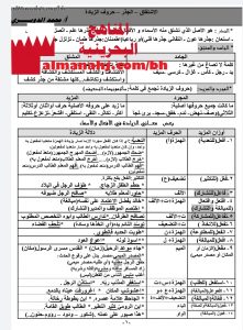 ملخص الاشتقاق – الجذر – حروف الزيادة (لغة عربية) الأول الثانوي