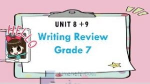 مراجعة كتابة الوحدتين الثامنة والتاسعة, (لغة انجليزية) السابع