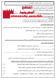 مذكرة التفوق (علوم) الرابع