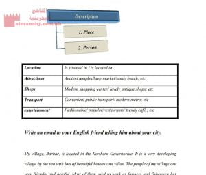 مذكرة الشاملة (لغة انجليزية) التاسع
