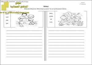 ملخص الكتابة (لغة انجليزية) السادس