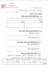 تدريبات نحوية