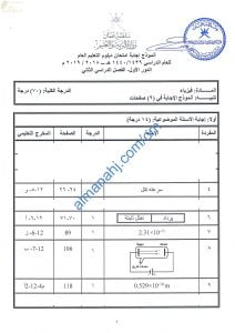 تجميع نماذج الإجابة للامتحانات الرسمية للأعوام (~) (فيزياء) الثاني عشر
