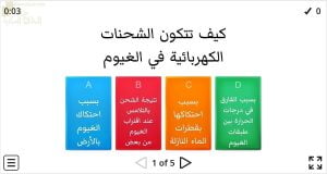 اختبار الكتروني في الشحنات الكهربائية (فيزياء) العاشر