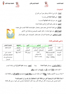 ملخصات فصل ثاني (لغة عربية) الخامس