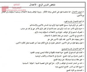 ملخص دروس التربية للمواطنة لامتحان نهاية الفصل الأوّل (تربية للمواطنة) السادس