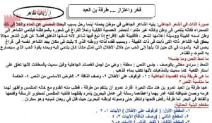 شرح قصيدة فخر واعتزاز