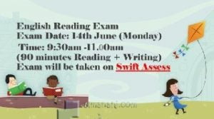 امتحان قراءة وكتابة سويفت اسس SWIFT ASSESS, (لغة انجليزية) السابع