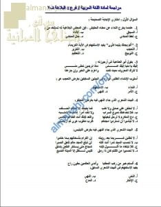 أوراق عمل وأنشطة تدريبية في البلاغة (لغة عربية) الثاني عشر