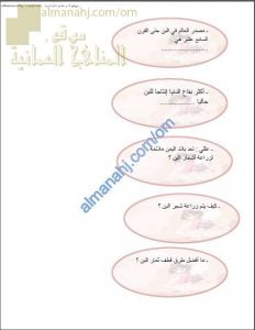 ملخص شرح درس البن بطريقة K.W.L (لغة عربية) الثامن