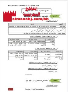 مذكرة أسئلة وأجوبة وبطاقة أسئلة تقويمية (علوم) الرابع