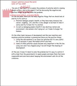 موضوع كتابة تقرير نموذج رابع (إنج 301) (لغة انجليزية) الثالث الثانوي