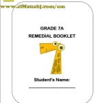 مذكرة REMEDIAL BOOKLET (لغة انجليزية) السابع
