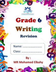أوراق عمل WRITING REVISION مراجعة كتابة, (لغة انجليزية) السادس
