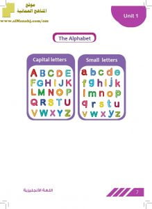 أسئلة اختبارية في الوحدتين الأولى والثانية (لغة انجليزية) الثالث