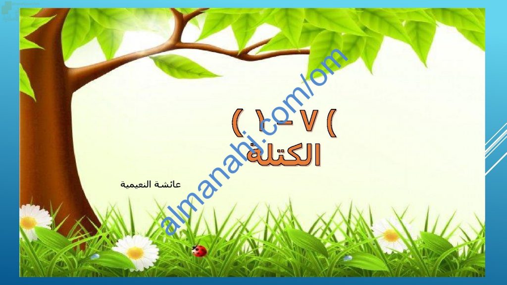 ملخص شرح مختصر ومفصل لدرس الكتلة مع أمثلة تدريبية (رياضيات) الخامس