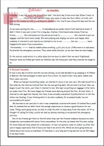 موضوع كتابة قصة نموذج ثالث (إنج 301) (لغة انجليزية) الثالث الثانوي