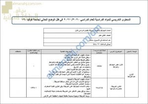 مقرر الدروس المحذوفة والمطلوبة حسب وثيقة المحتوى التدريسي في ظل جائحة الكورونا (جغرافيا) الثاني عشر