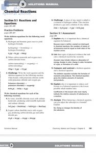 حل الوحدة الخامسة, منهج انجليزي (كيمياء) العاشر المتقدم