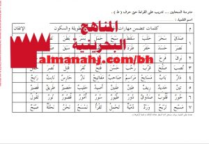 تدريب على القراءة حتى حرف (ط)