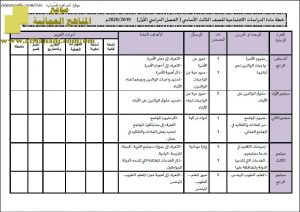 الخطة التدريسية (اجتماعيات) الثالث