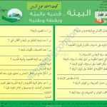 أسئلة تدريبية لدرس البيئة قضية عالمية ويقظة وطنية نموذج أول (هذا وطني) الثاني عشر