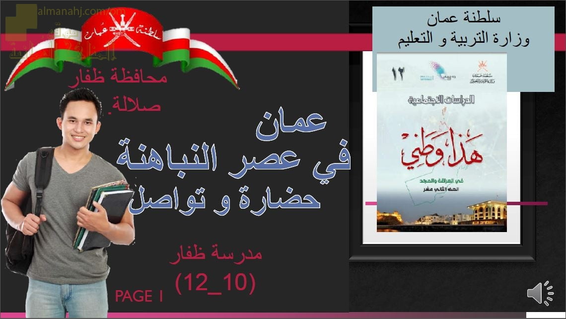 عرض تقديمي في درس عمان في عصر النباهنة حضارة وتواصل (هذا وطني) الثاني عشر