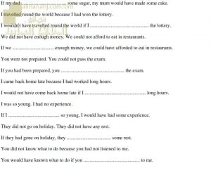 تدريبات وأنشطة في قاعدة الشرط الثالث (THIRD CONDITION) الجزء الثاني (لغة انجليزية) تعليم ما بعد الأساسي