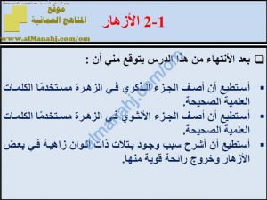 ملخص شرح درس الأزهار مع حل الأنشطة (علوم) السابع