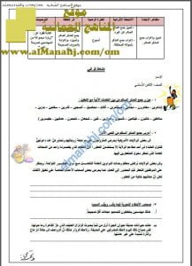 نشاط علاجي وإثرائي نموذج 1 (لغة عربية) الثامن