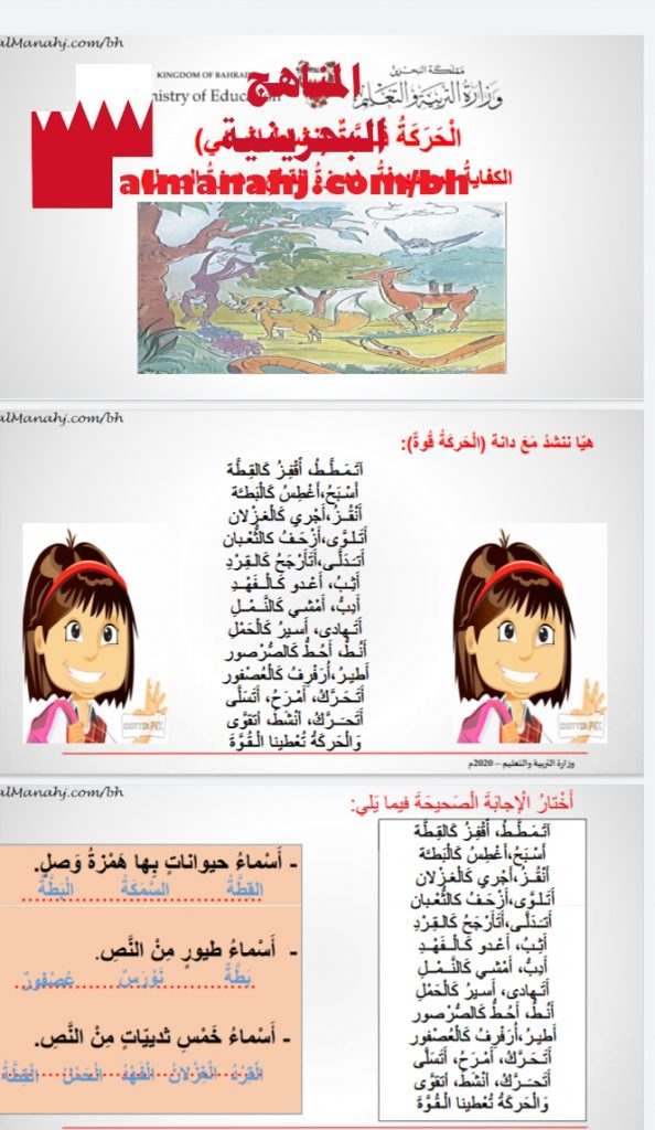 نشاط إثرائي الحركة قوة الكفاية المستهدفة همزة القطع وهمزة الوصل (لغة عربية) الثالث