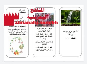 ملخص نمو النباتات (علوم) الأول