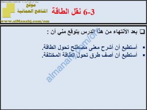 ملخص شرح درس نقل الطاقة مع حل الأنشطة (علوم) السابع