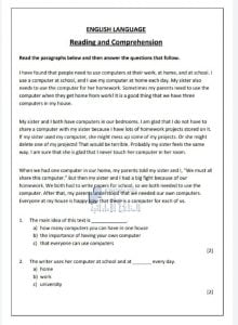 أوراق عمل شاملة الفصل الثاني, (لغة انجليزية) السادس