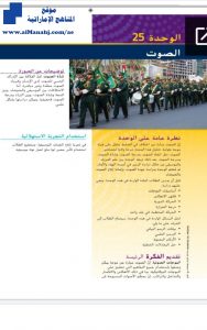 دليل المعلم وحدة الصوت, (فيزياء) العاشر المتقدم