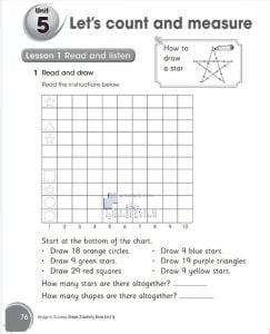 كتاب النشاط الوحدة الخامسة LET S COUNT AND MEASURE, (لغة انجليزية) الثالث