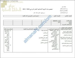 تحضير الكتروني لدرس آداب التلاوة (تربية اسلامية) الخامس