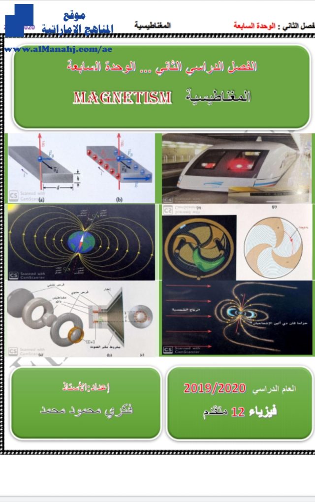 ملزمة وحدة المغناطيسية, (فيزياء) الثاني عشر المتقدم