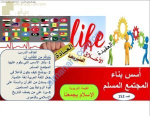 ملخص شرح درس أسس بناء المجتمع المسلم (تربية اسلامية) الحادي عشر
