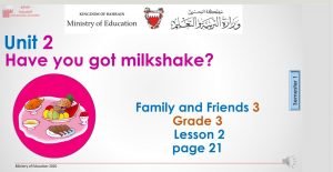 Have you got milkshake? FAMILY AND FRIENDS LESSON 2 POWERPOINT PRESENTATION 