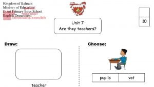 نشاط الوحدة السابعة (لغة انجليزية) الأول